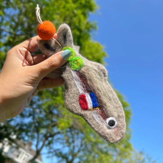 Herring shaped hand towel